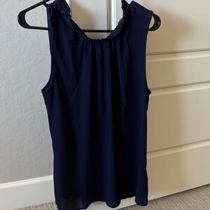 New 🆕 Ann Taylor Loft Elegant Navy Sleeveless Top Size M